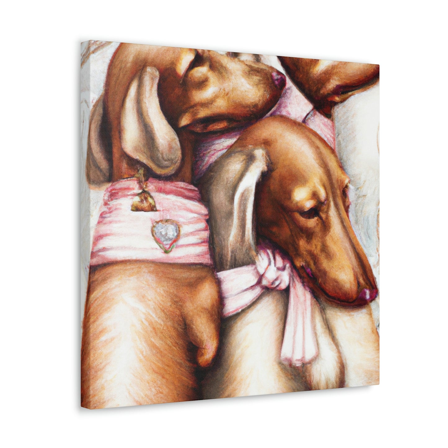 "Dashing Dachshund Deco" - Canvas