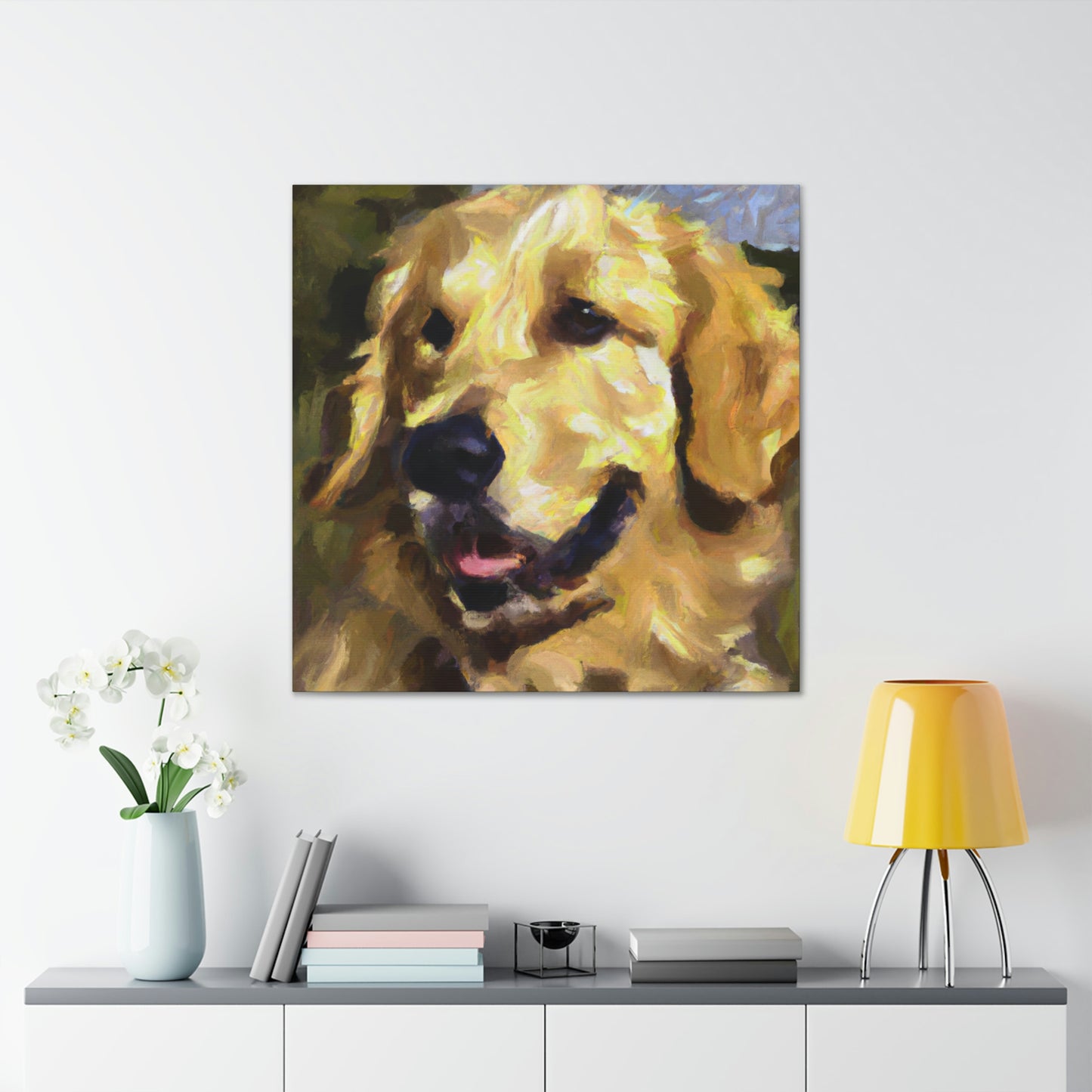 Golden Retriever Surrealism - Canvas