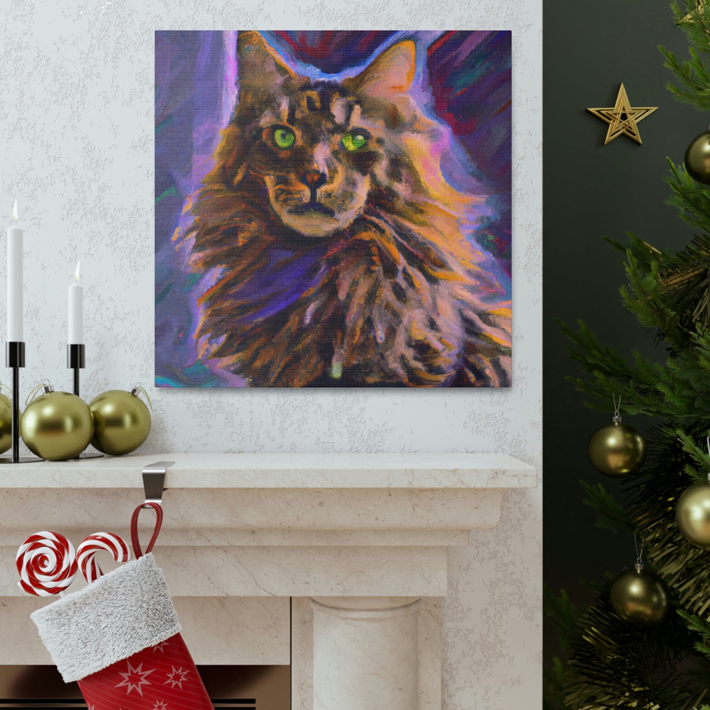 Fur of Maine Coon - Canvas