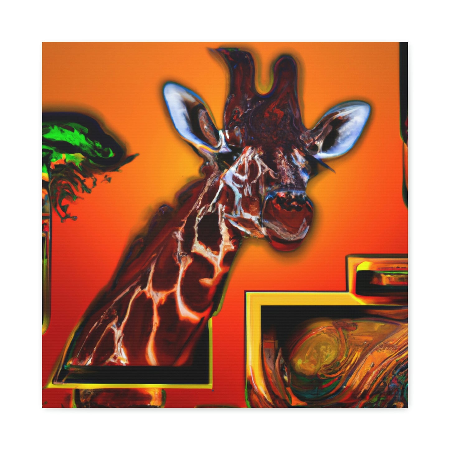 Giraffe in Art Deco - Canvas