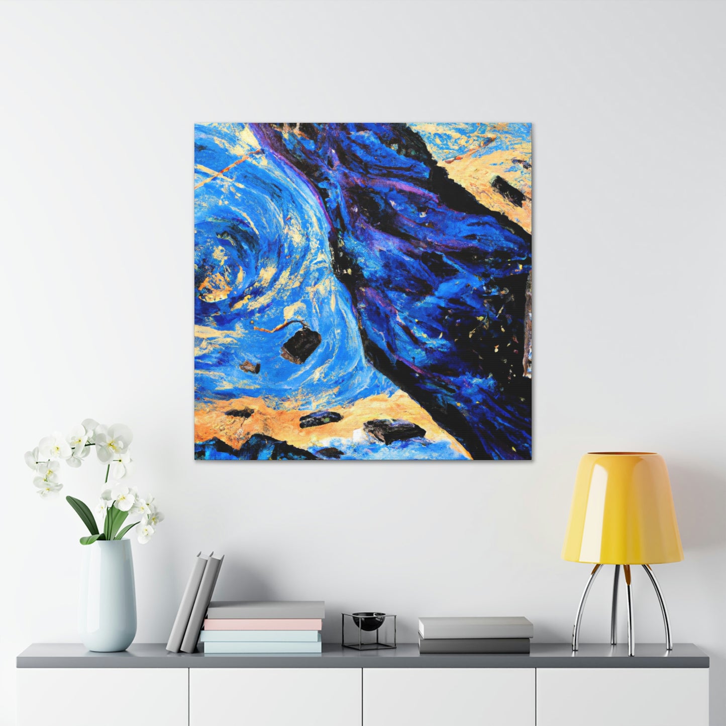 "Oceanic Expressionism Ablaze" - Canvas