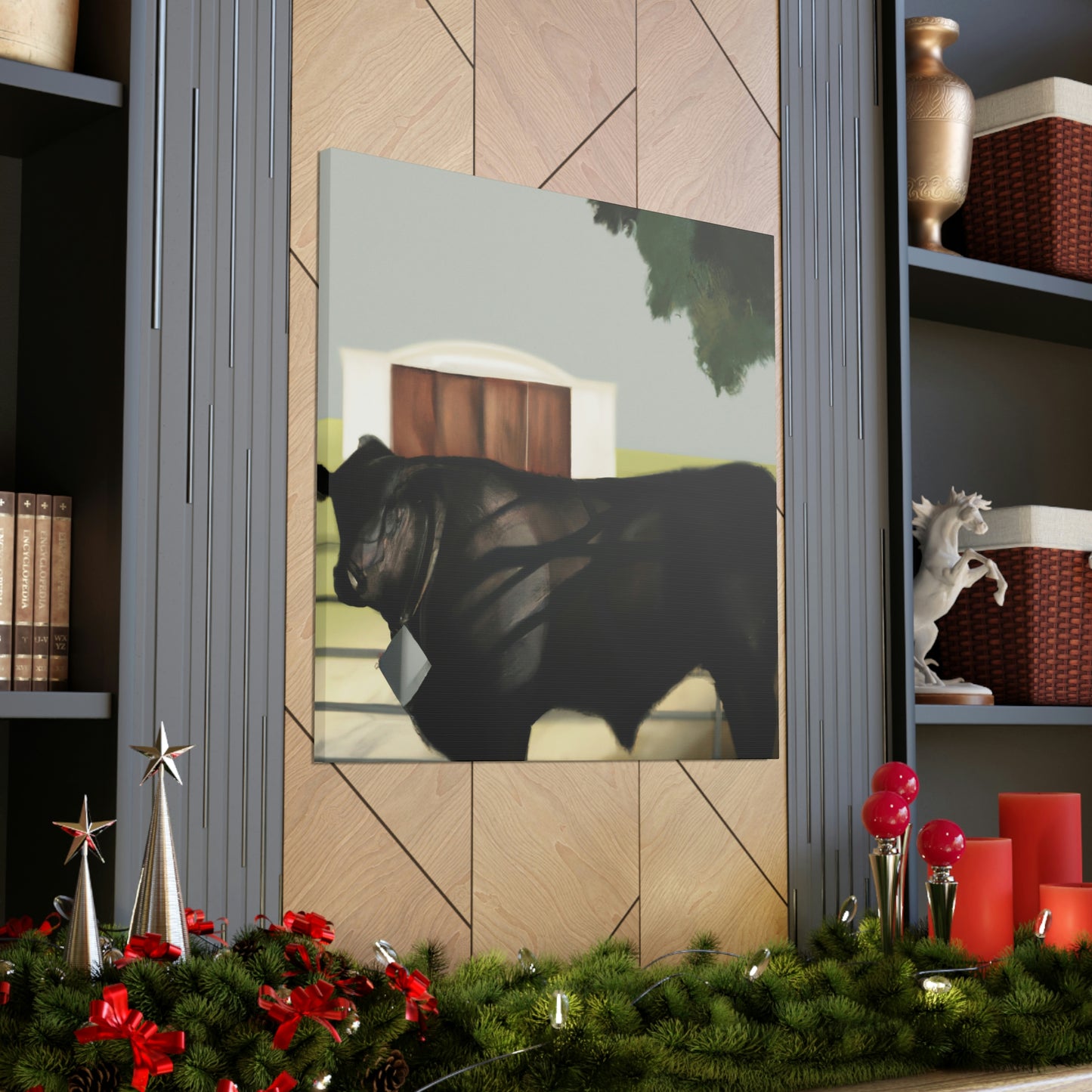 "Black Angus, Art Deco" - Canvas