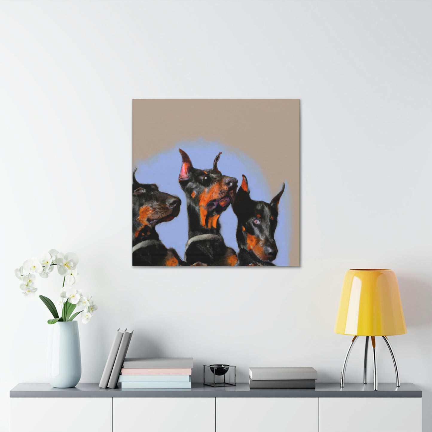 Doberman in Stillness - Canvas