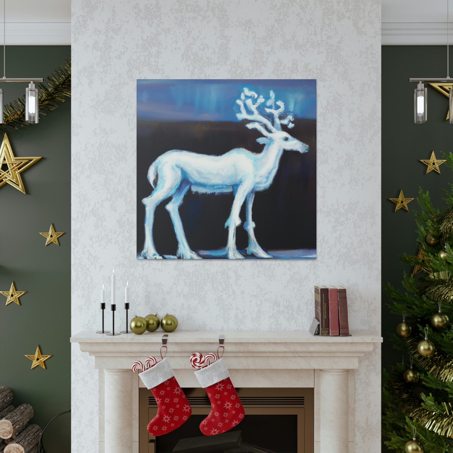 "Reindeer at Dusk' - Canvas