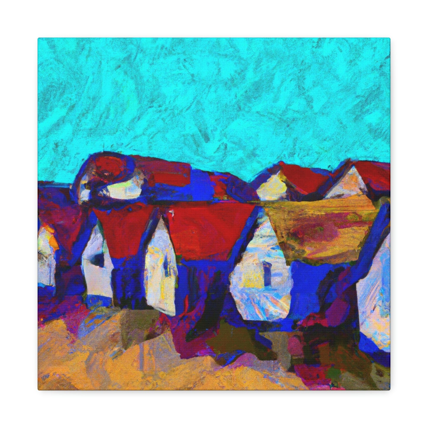 "Cottages at the Shore" - Canvas