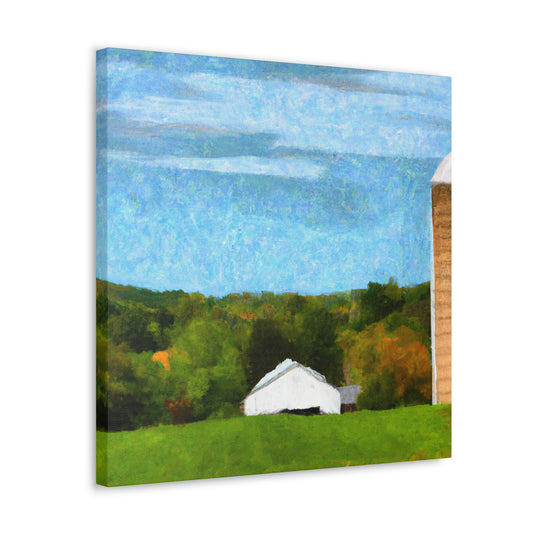 "Silo in Moonlight" - Canvas