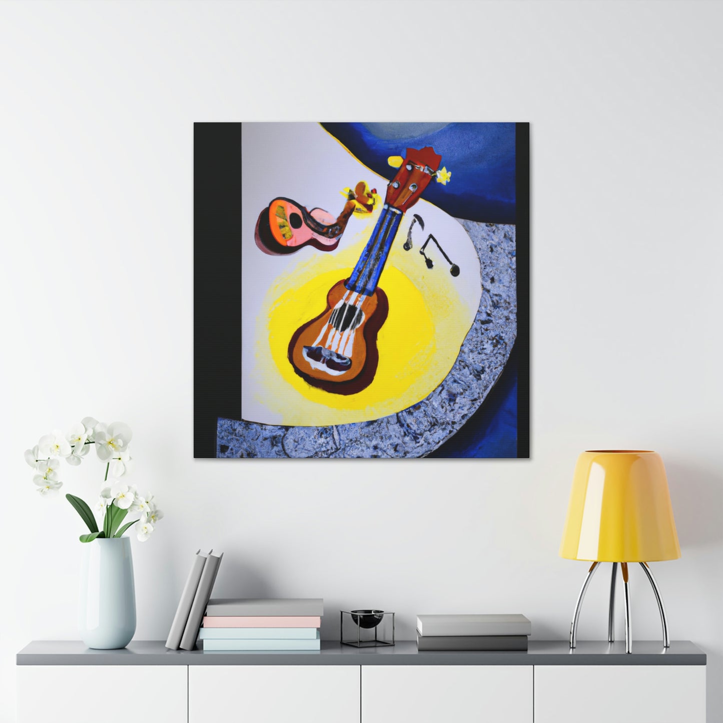 "Ukelele Unfolds Surrealism" - Canvas