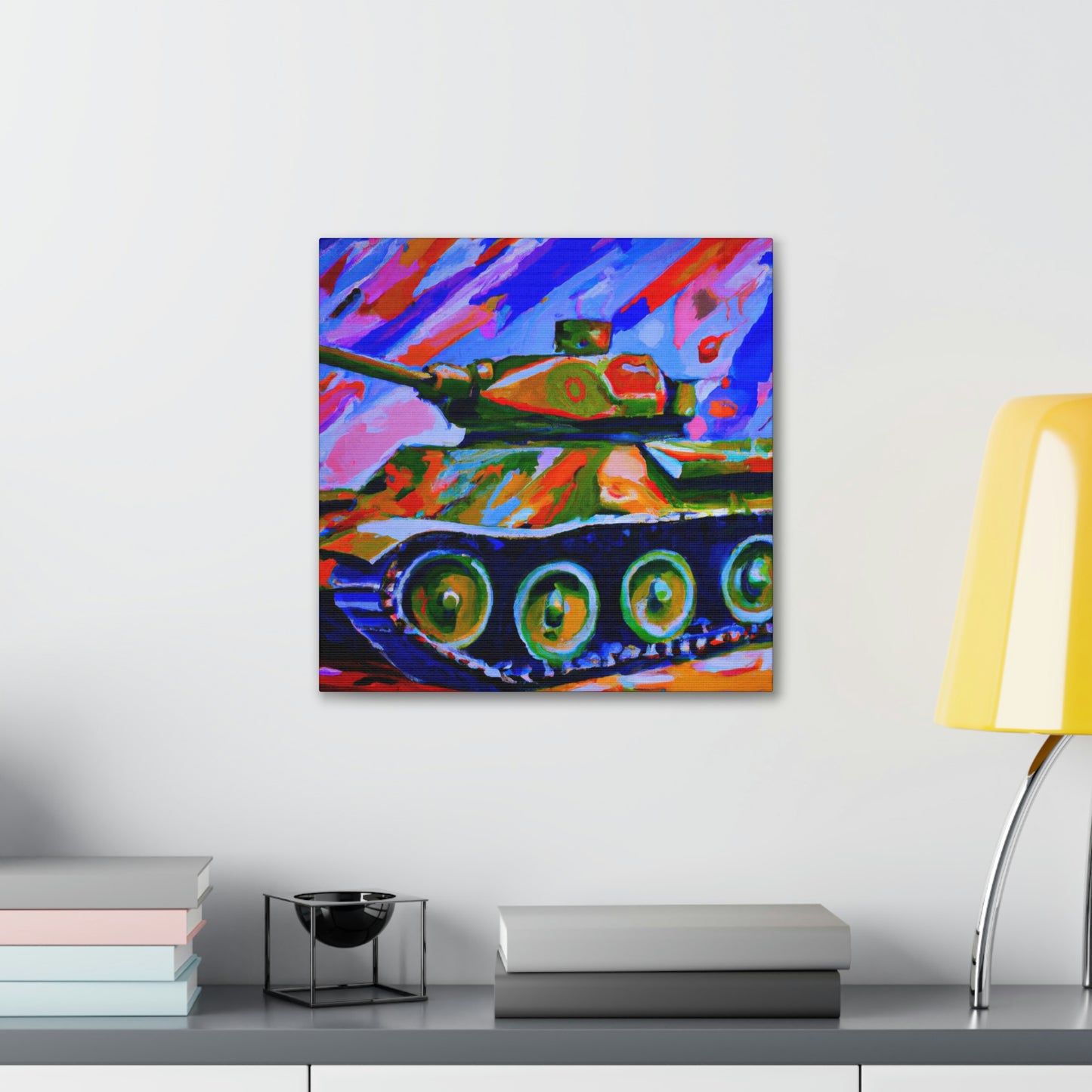 "Tank in Fauvist Hues" - Canvas