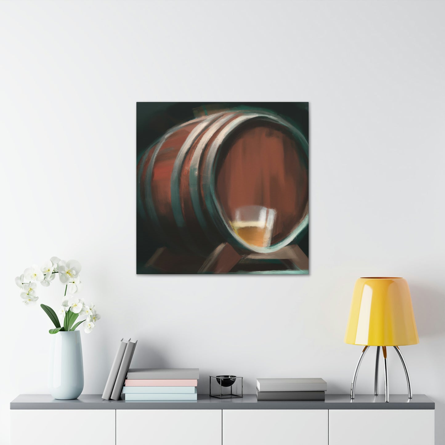 Whiskey in Oak Barrel - Canvas