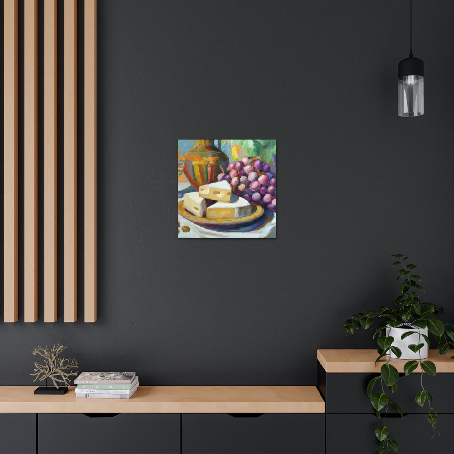 "Cheese and Grapes Feast" - Canvas