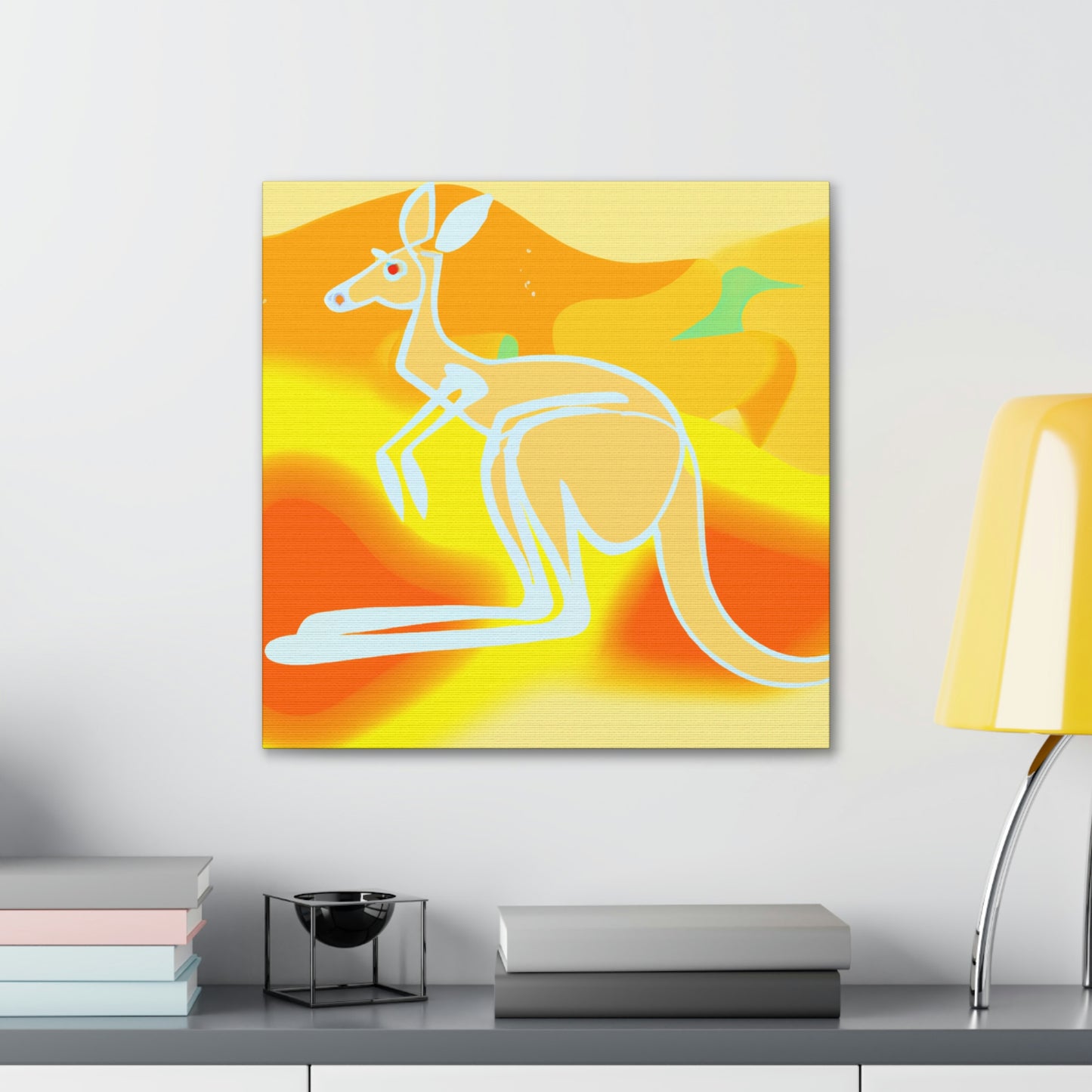 Kangaroo's Living Vividly - Canvas