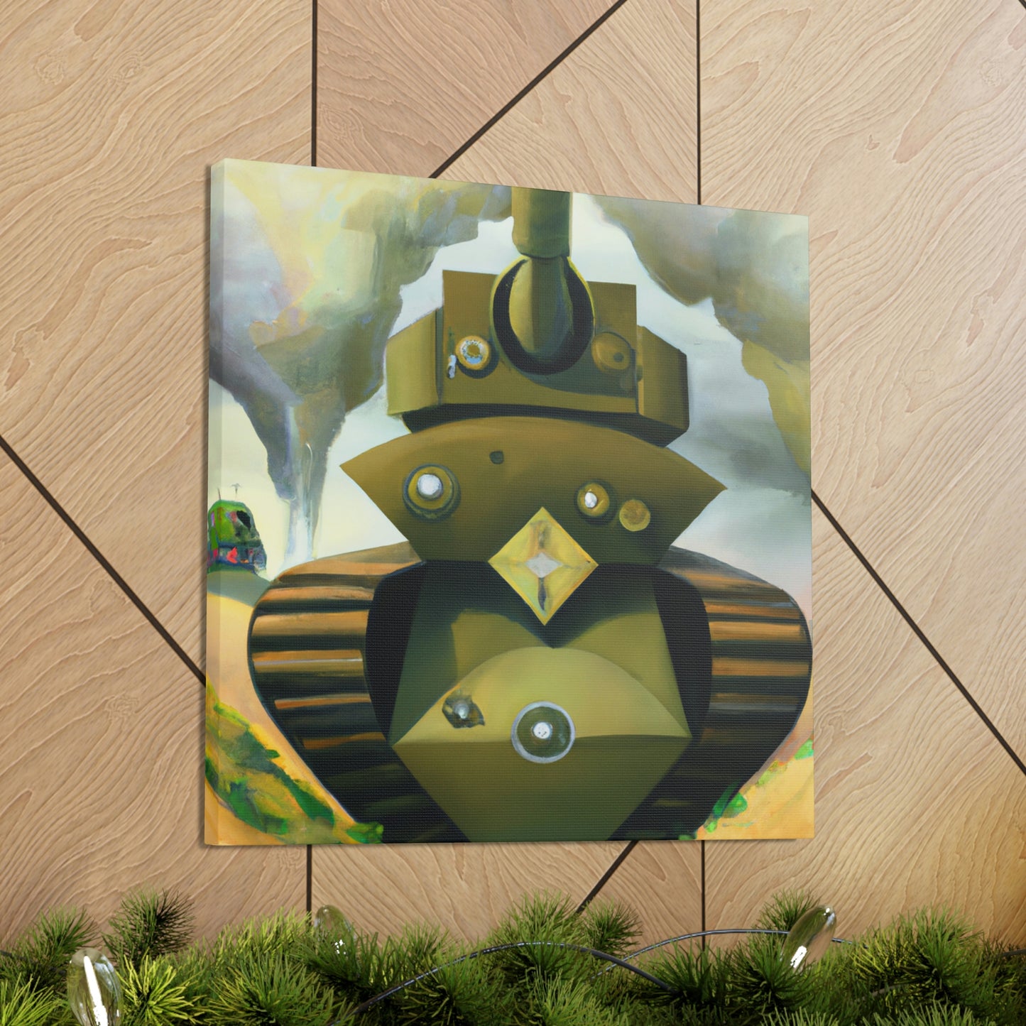 "Tank Turret Dreamscape" - Canvas