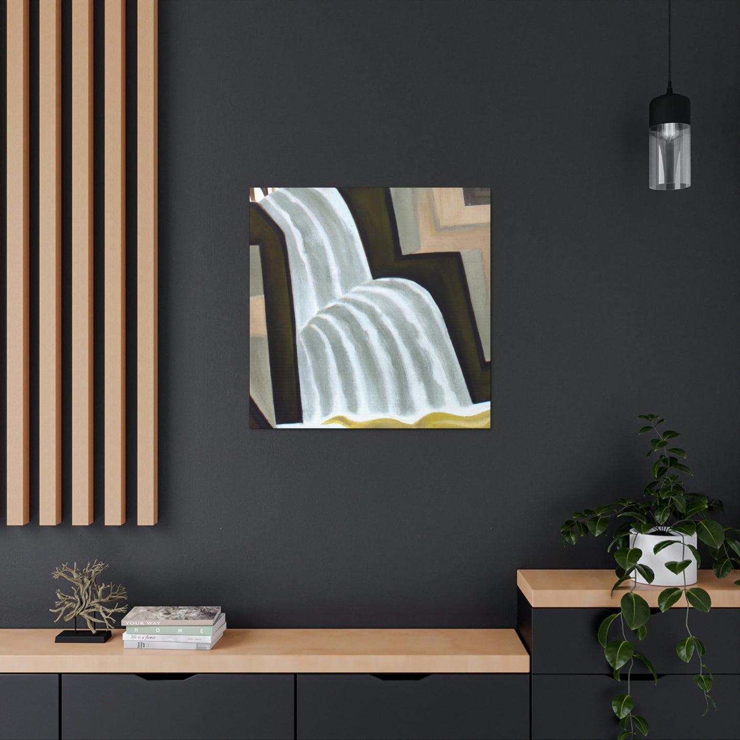 "Falling Water Reflection" - Canvas