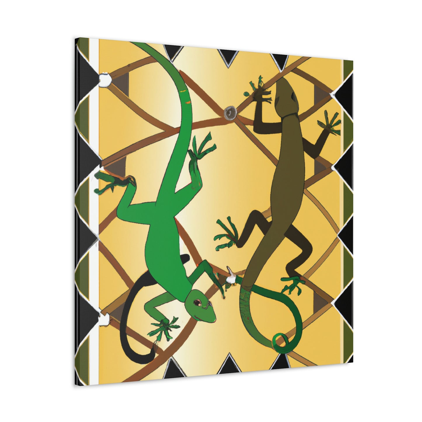 Lizards in Deco Style - Canvas