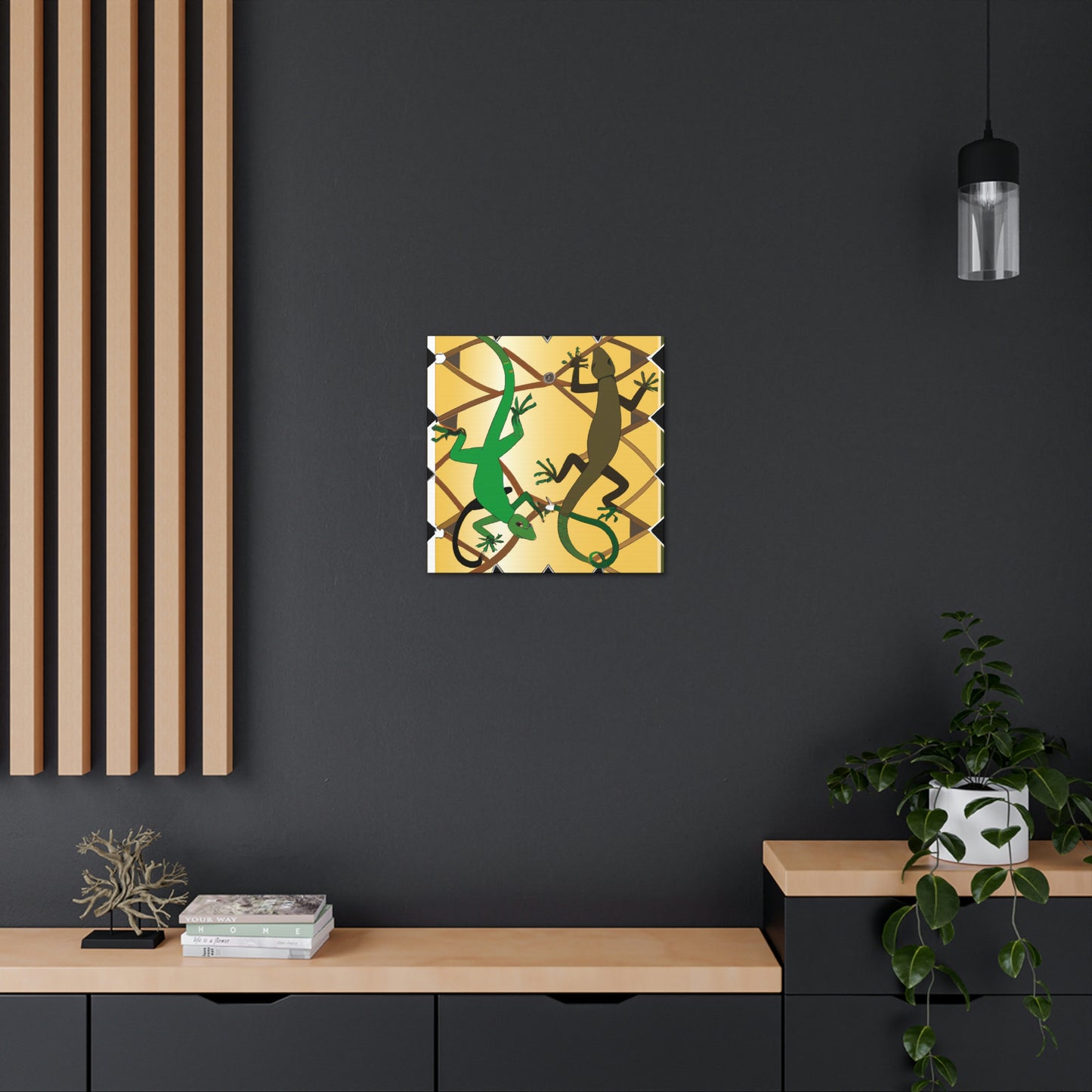 Lizards in Deco Style - Canvas