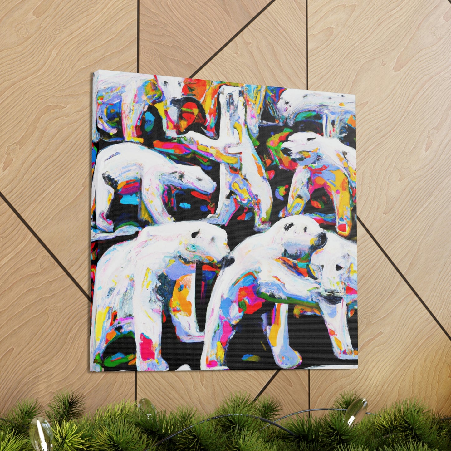 Polar Bears Snowdrifts - Canvas