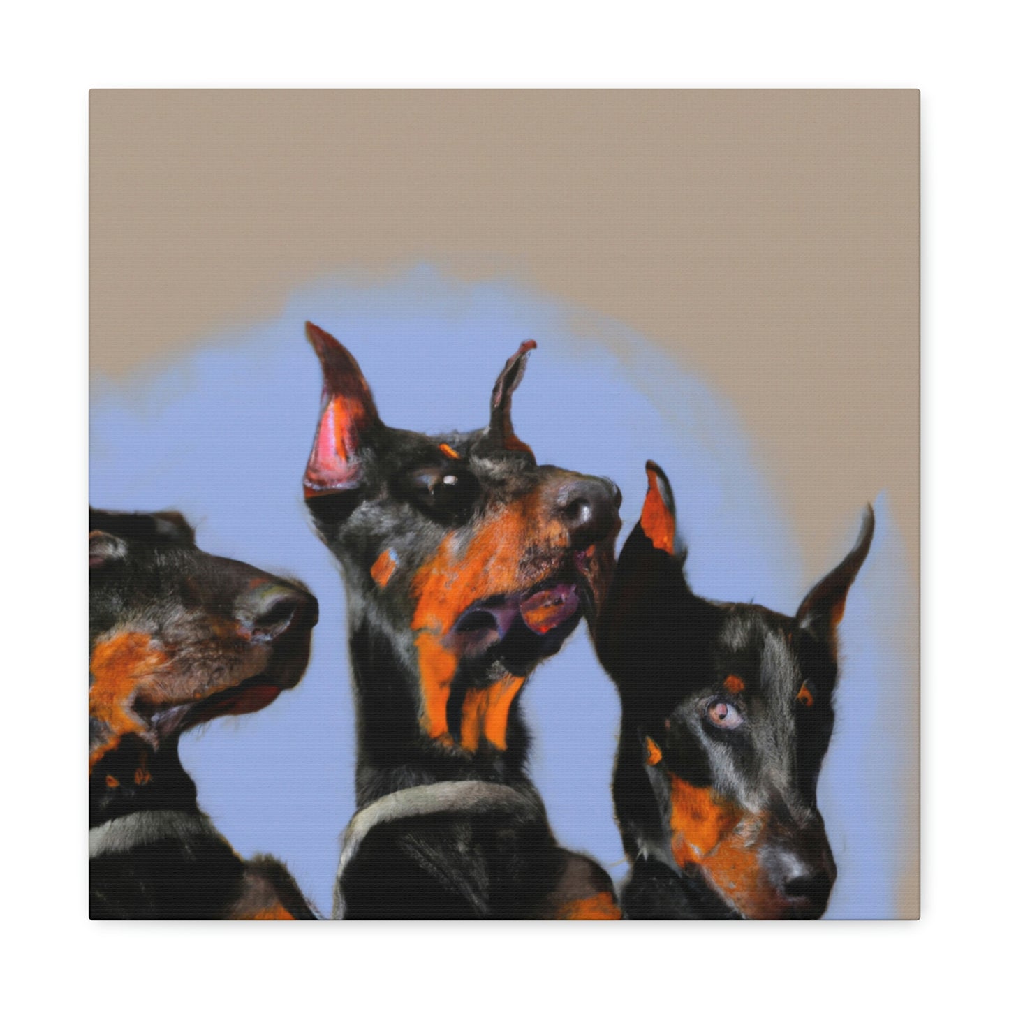 Doberman in Stillness - Canvas