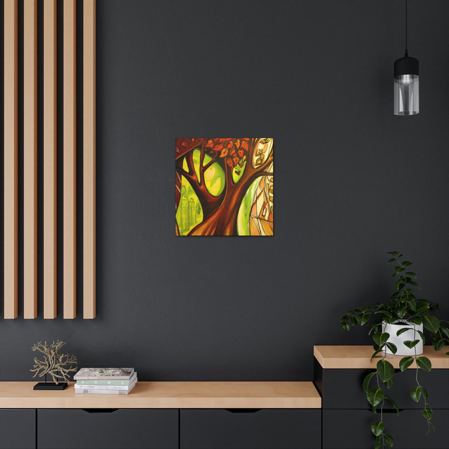 Leafy Splendor Abstract - Canvas