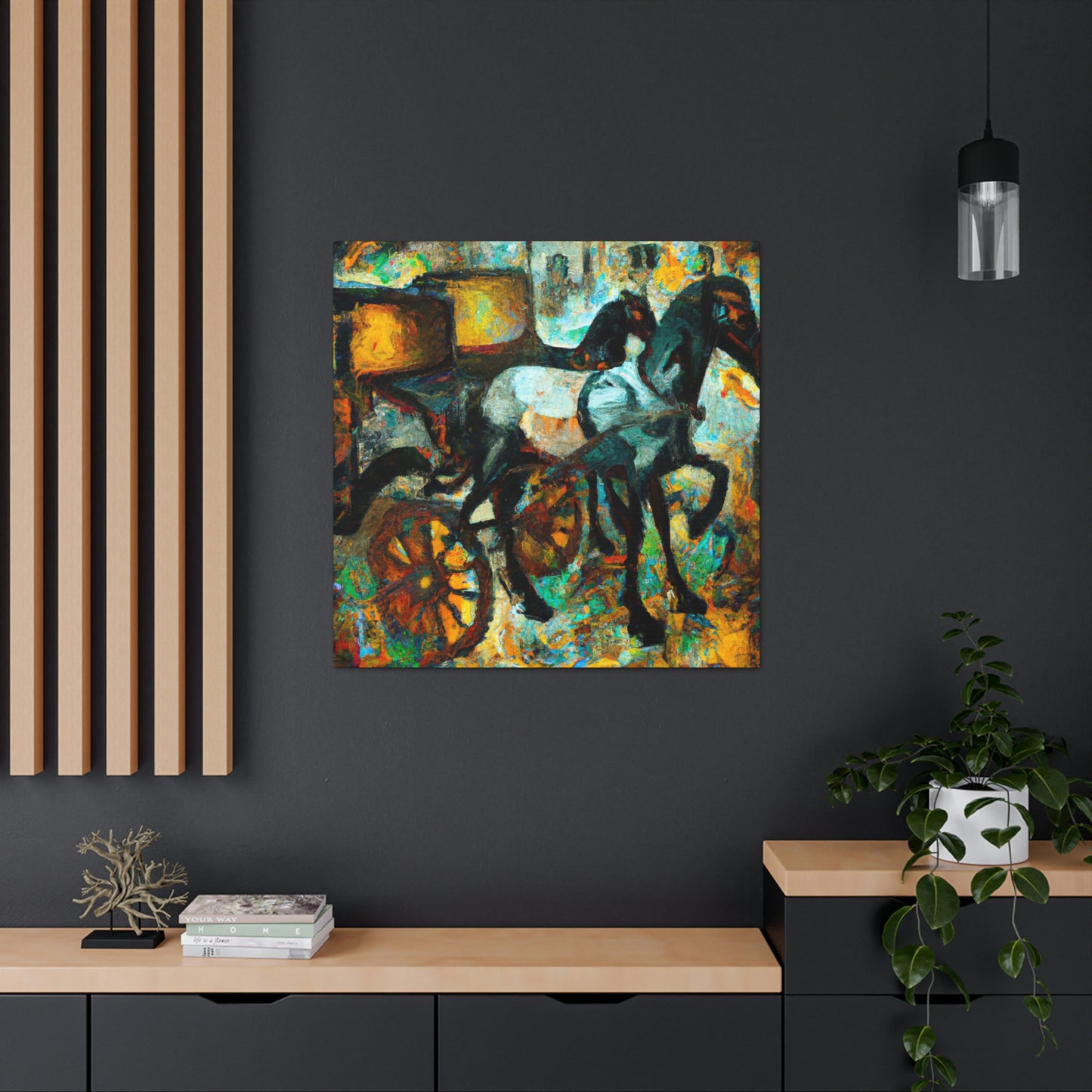 "Horse and Carriage Ride" - Canvas