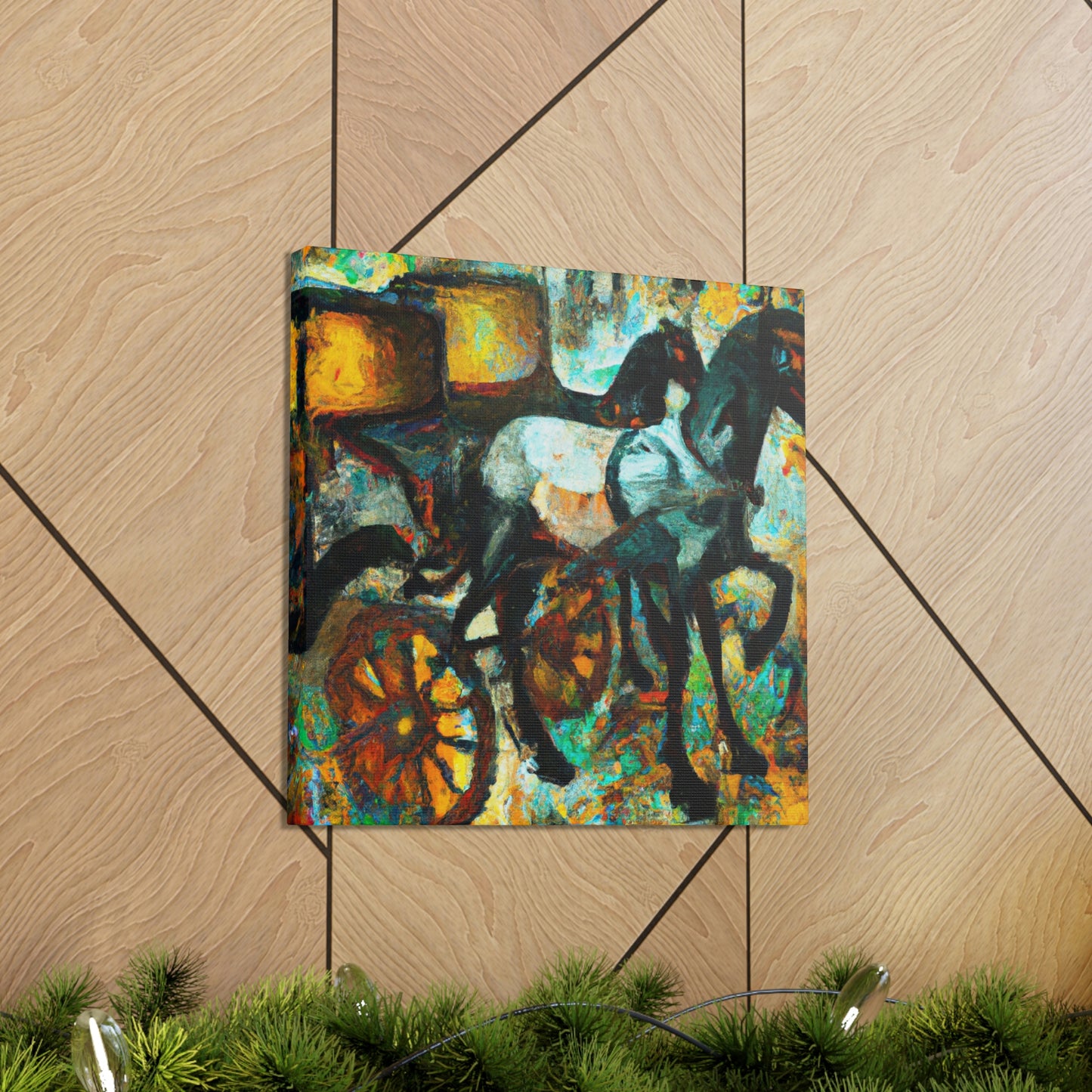 "Horse and Carriage Ride" - Canvas