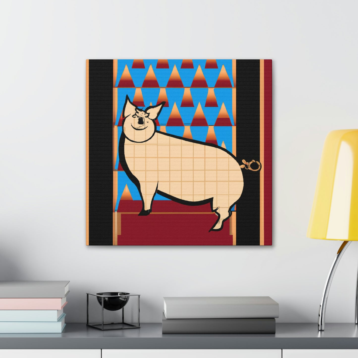 "Pig of Pleasure's Glow" - Canvas