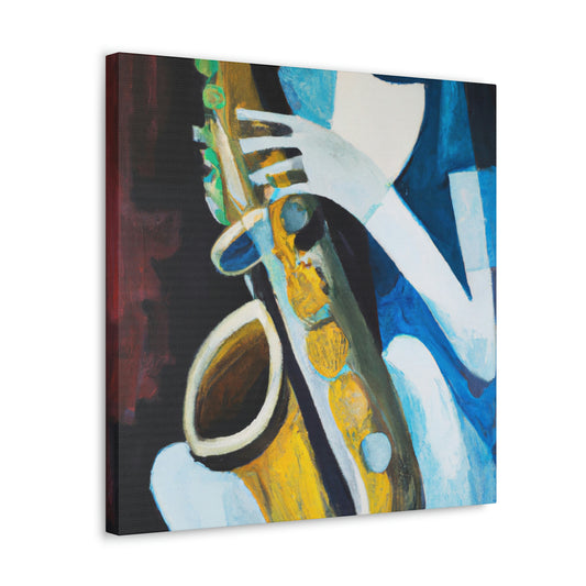 "Saxophone Serenade Expressionism" - Canvas