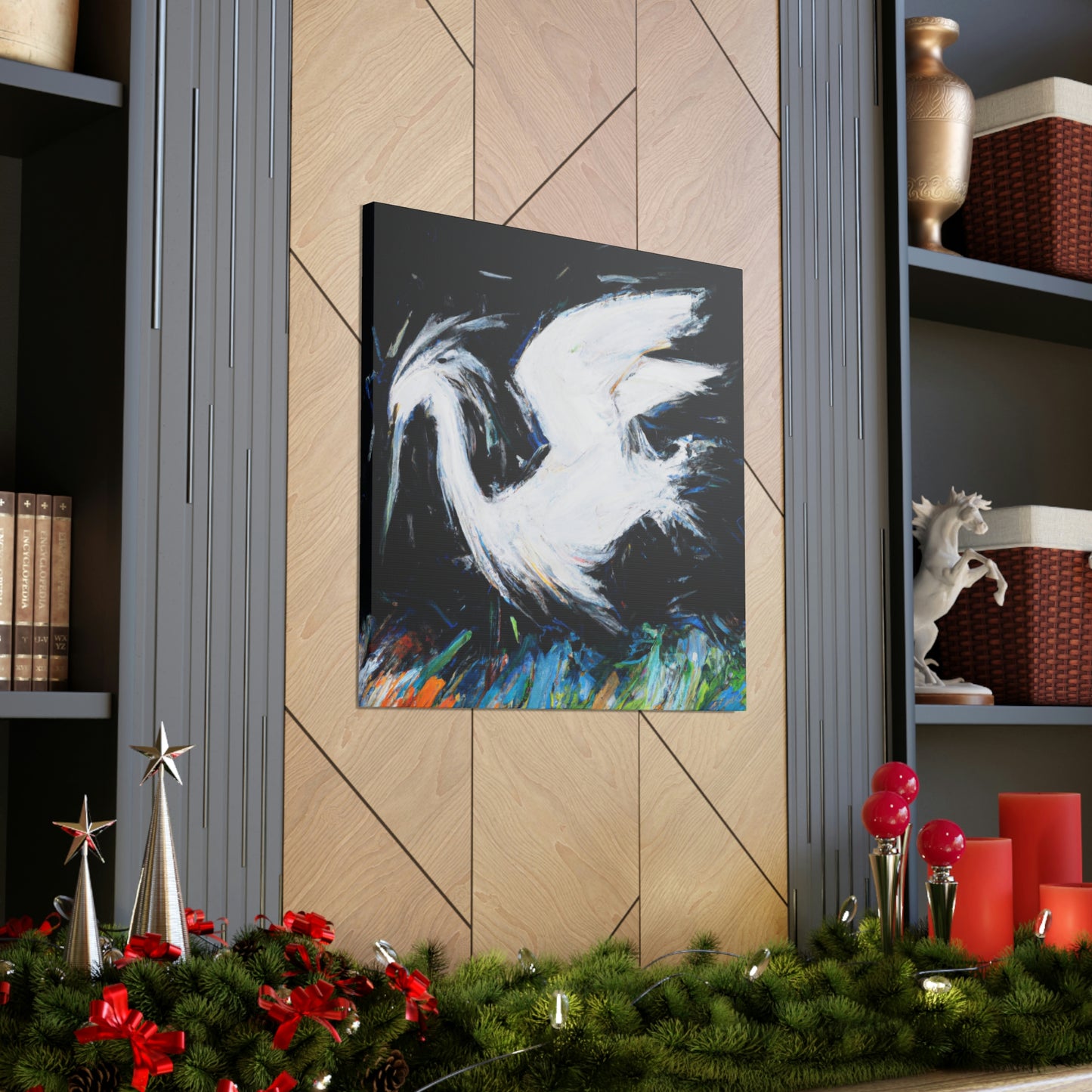 Snowy Egret Splendor. - Canvas