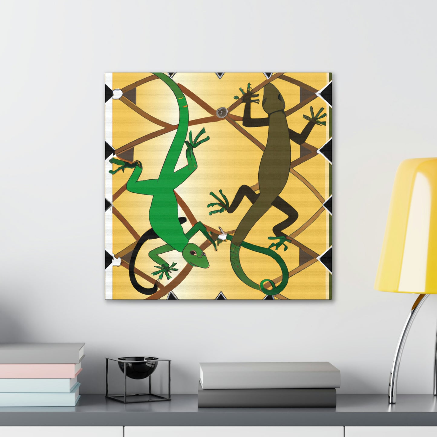 Lizards in Deco Style - Canvas