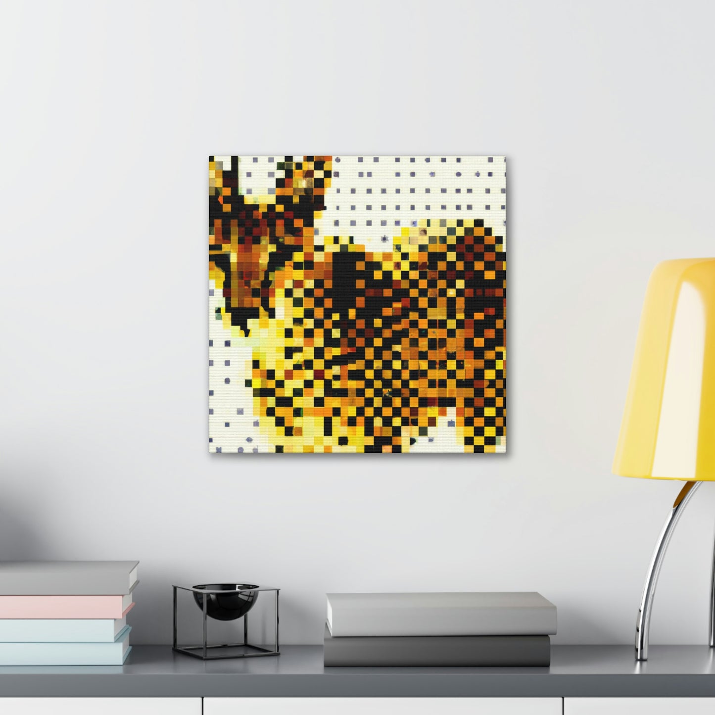 Caracal in Pointillism - Canvas