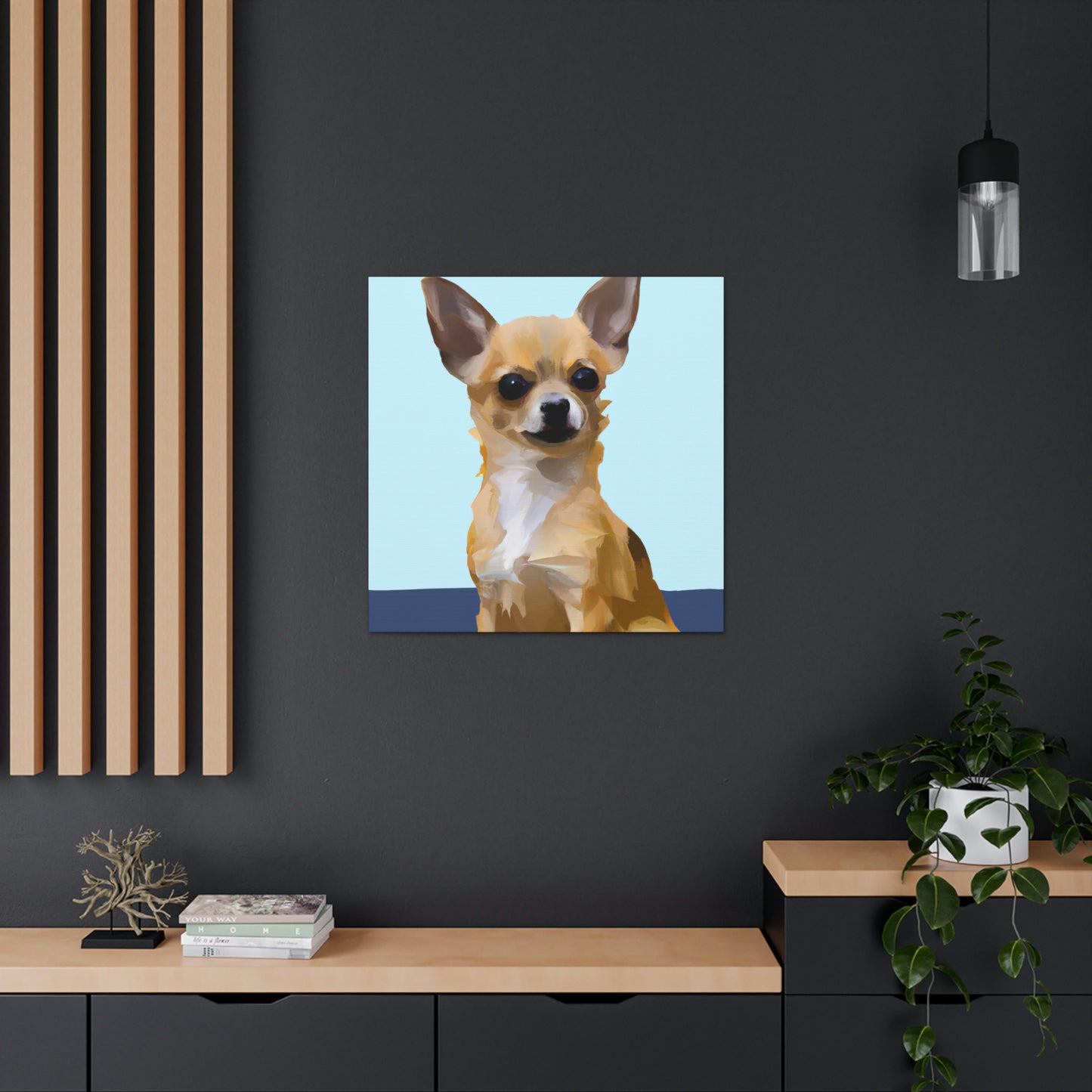 "Chihuahua Minimalism Dream" - Canvas