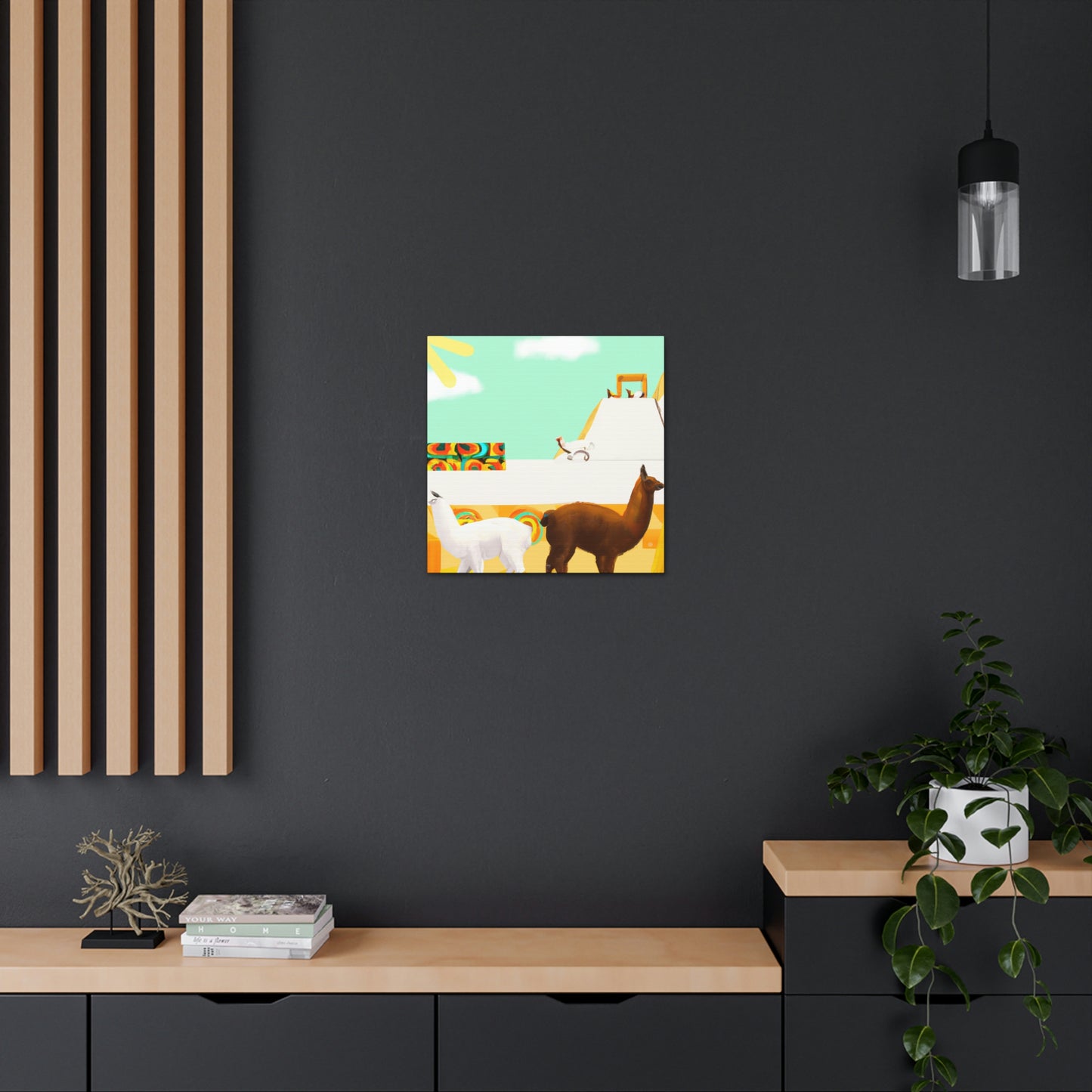 Llama in Art Deco - Canvas