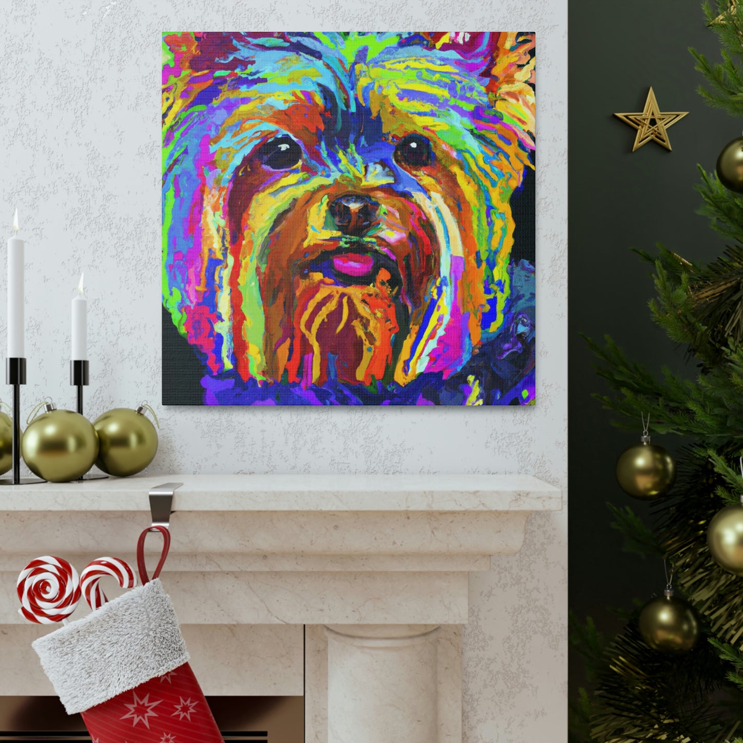 "Yorkshire Terrier Fauvism" - Canvas