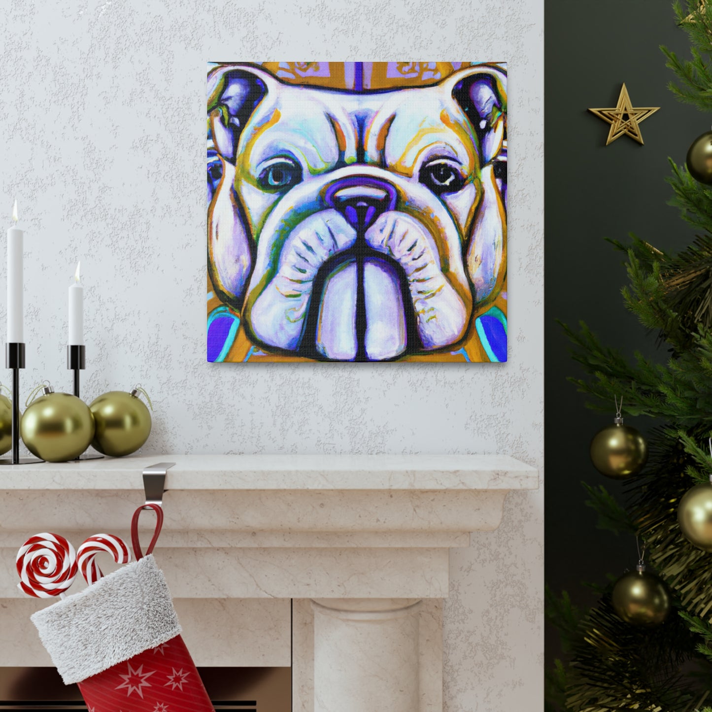 "Bulldog's Deco Dream" - Canvas