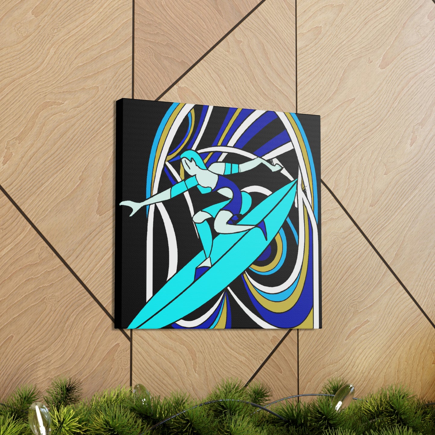 Riding the Surf Wave - Canvas