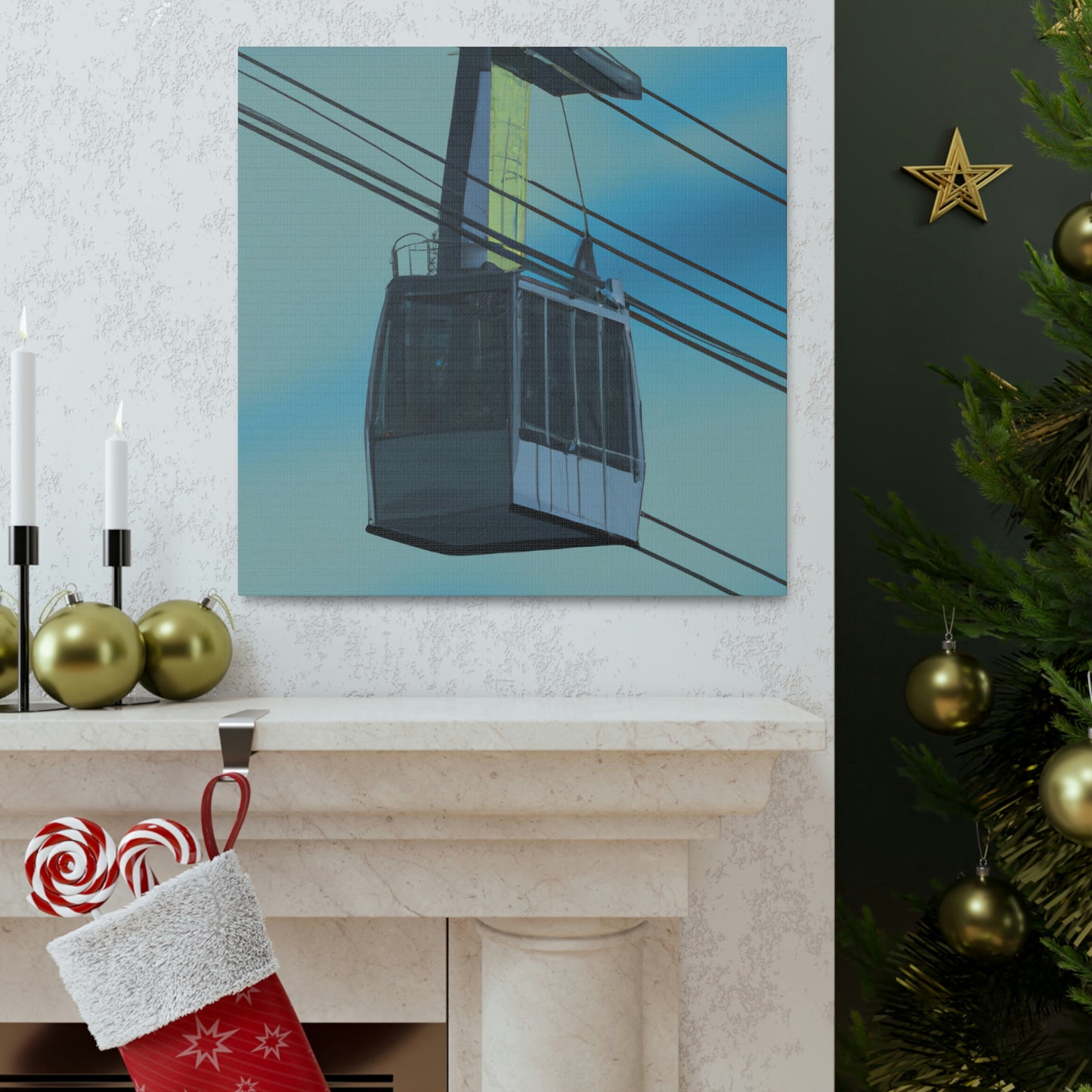 Cable Car Hyperrealism - Canvas