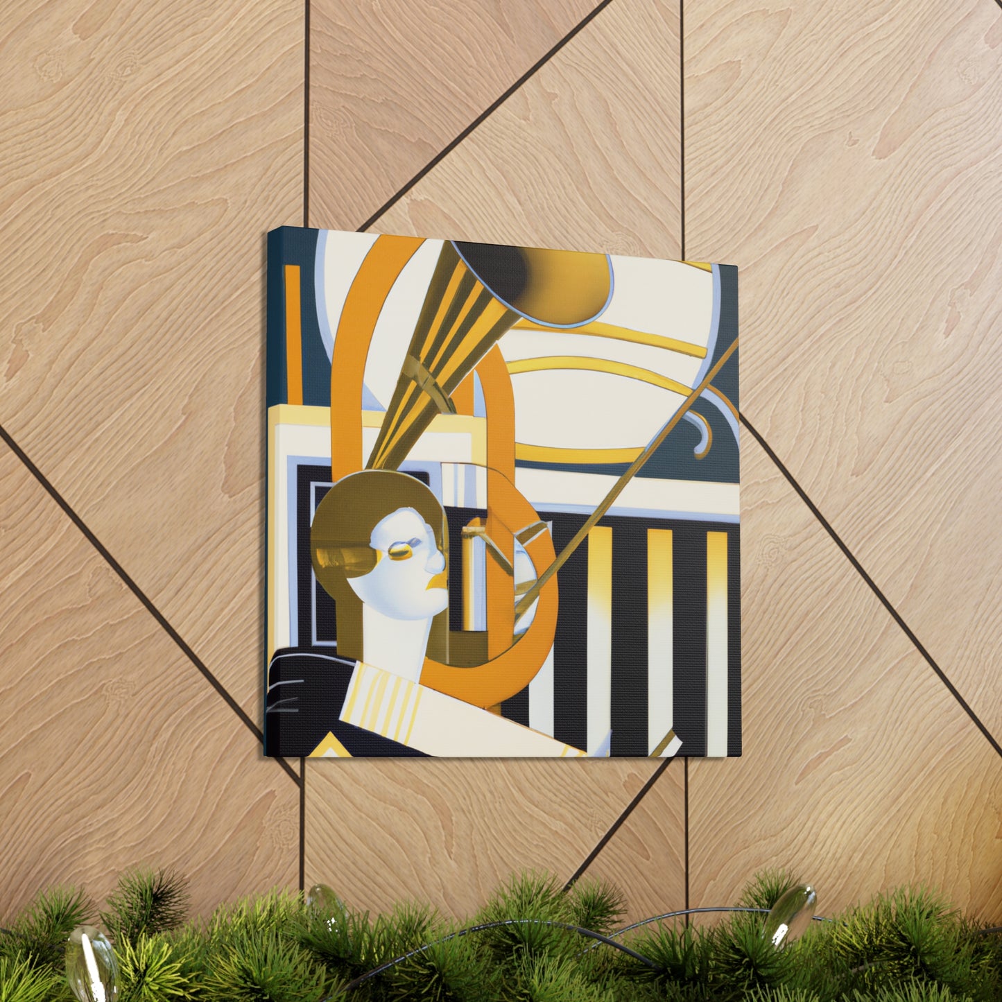 "Tuned Deco Trumpet" - Canvas