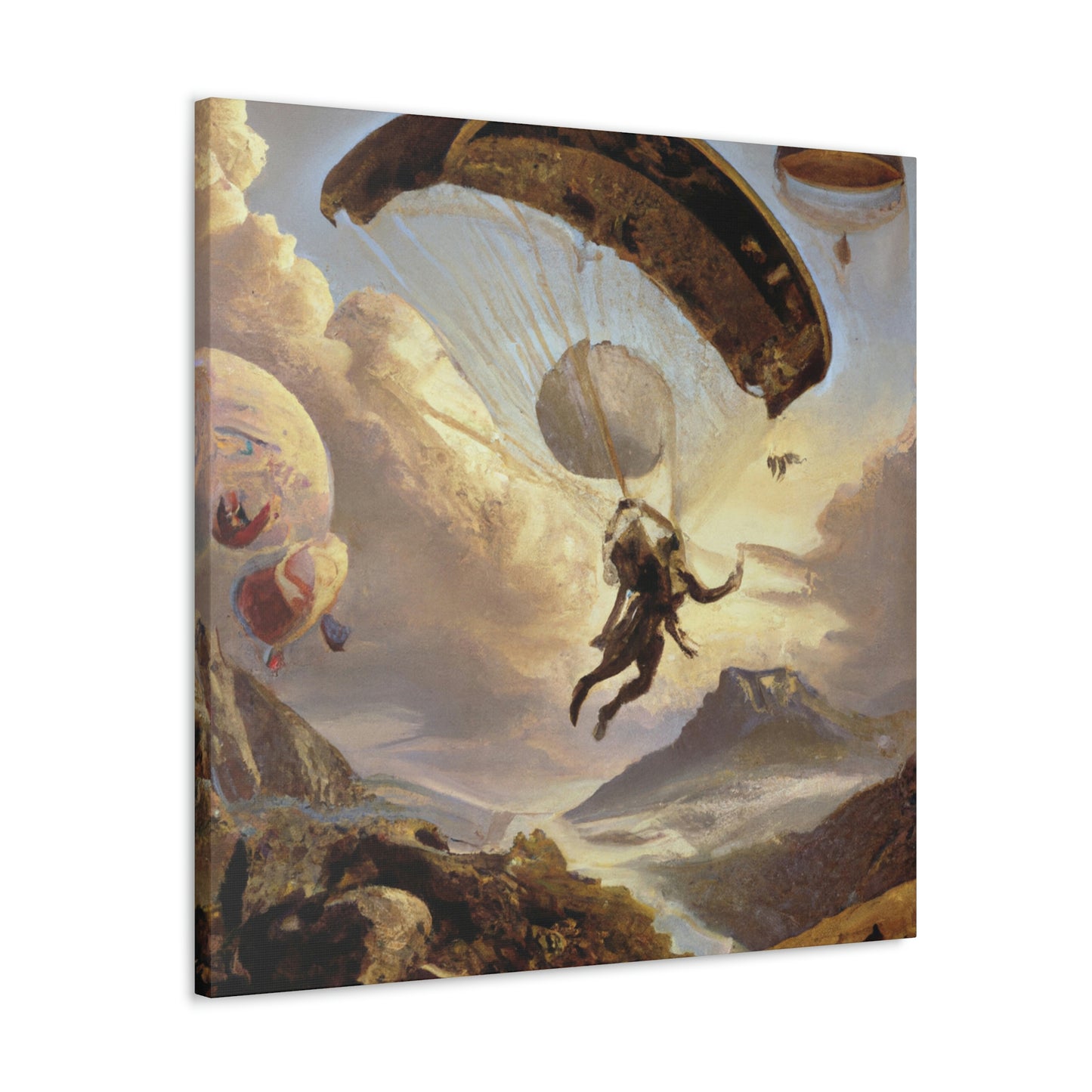 "Paratrooper's Heavenly Descent" - Canvas