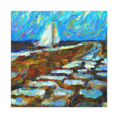 Seawall on the Shore - Canvas