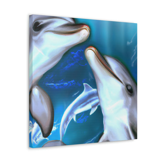 Dolphins on the Shore - Canvas