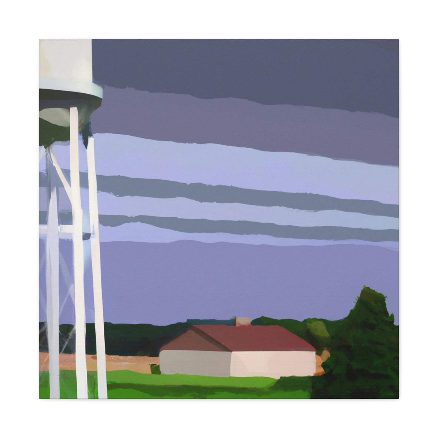 "Water Tower Elegance Abounds" - Canvas