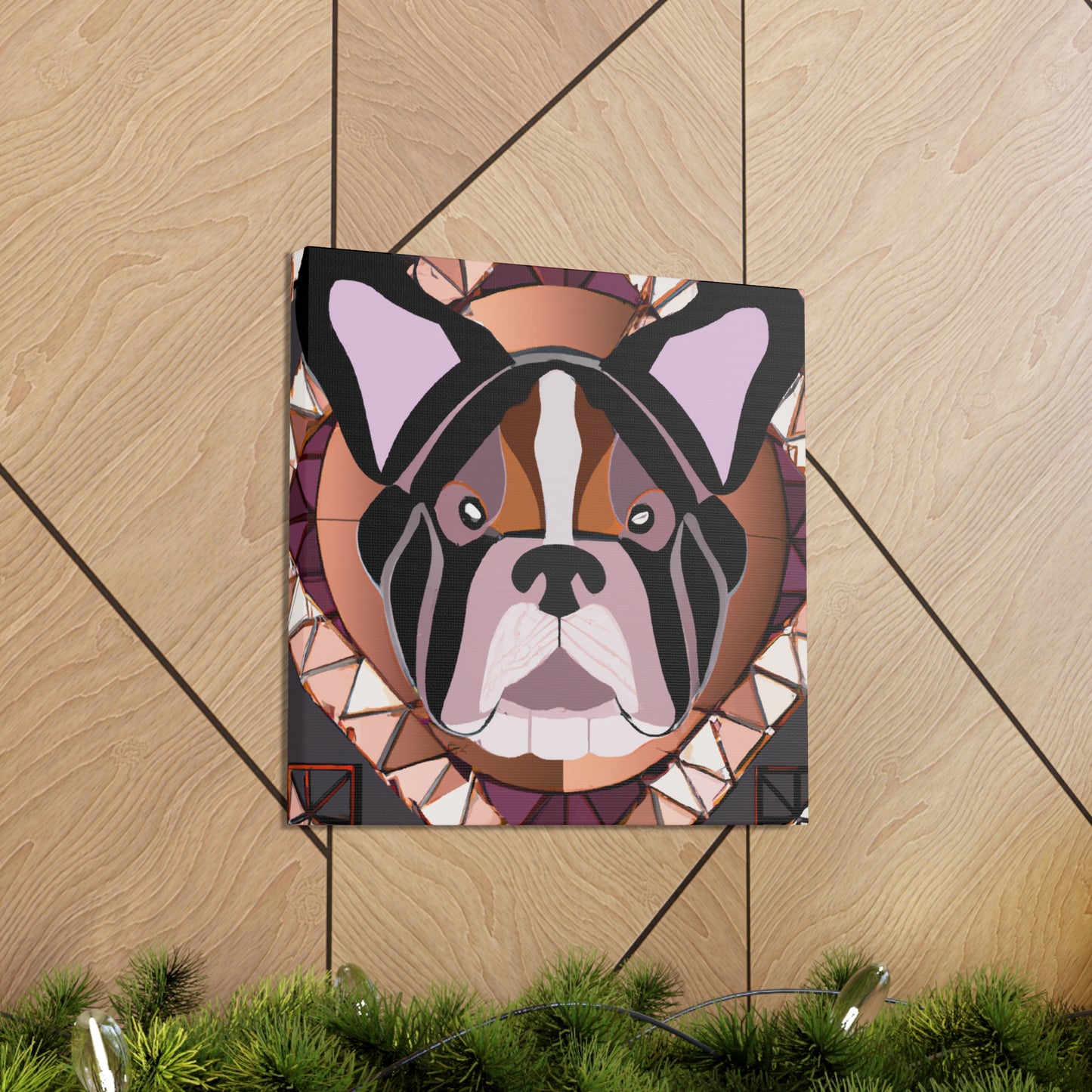 "Bulldog in Art Deco" - Canvas