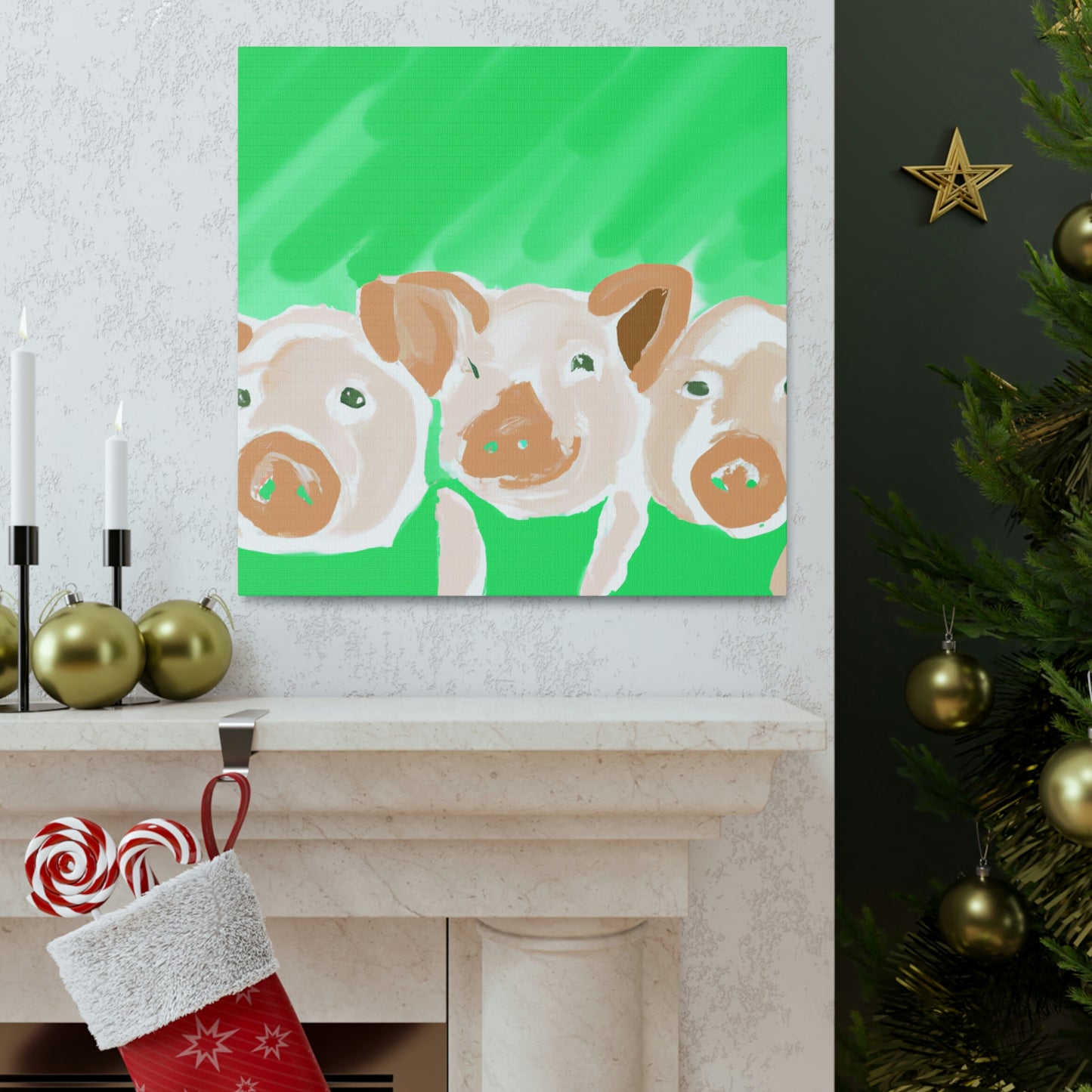 Pigs in Monochrome - Canvas