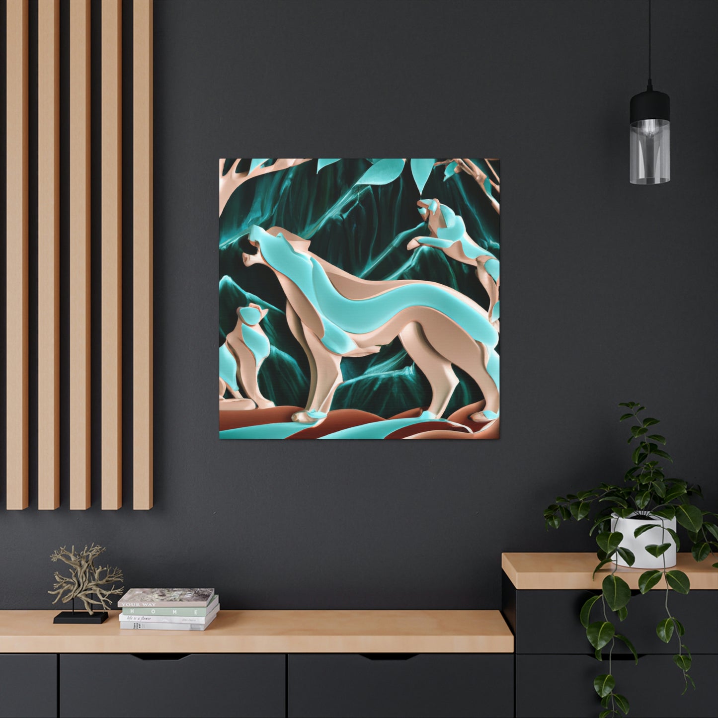 Puma in Art Deco - Canvas