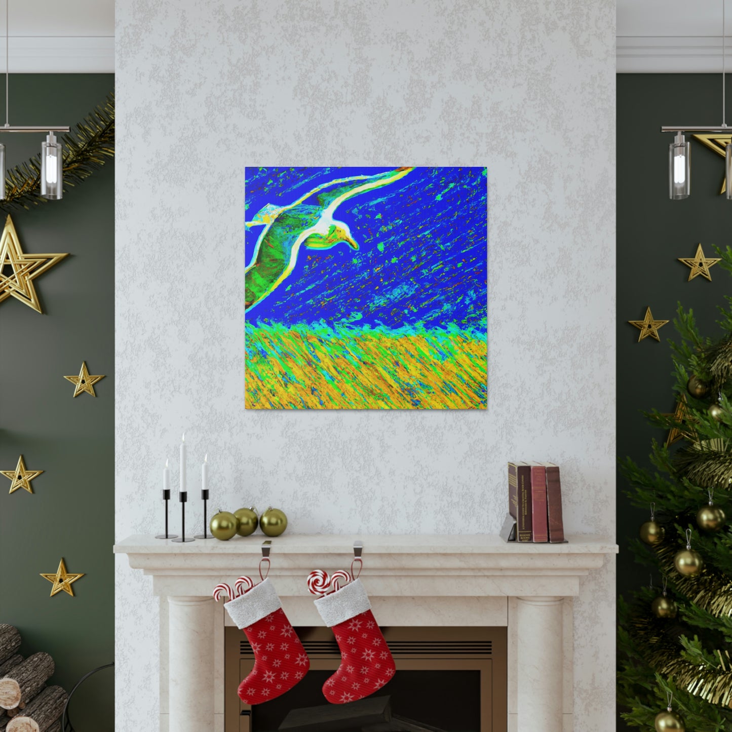 Seagulls on the Shore - Canvas