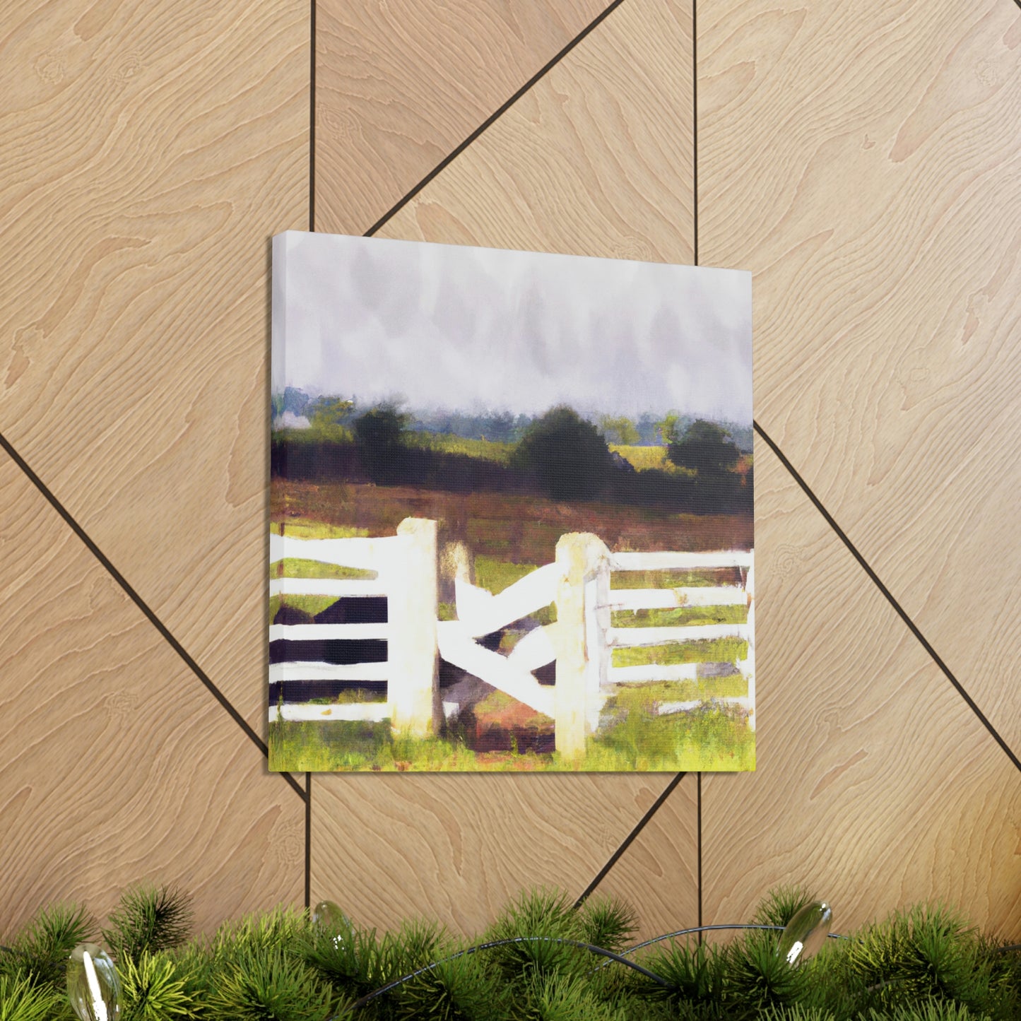 "Fence in the Barnyard" - Canvas