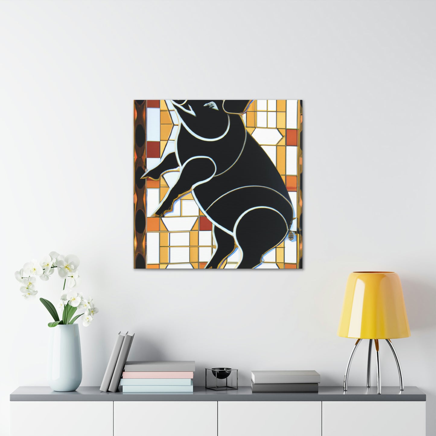 "Ceramic Cosmic Piglet" - Canvas