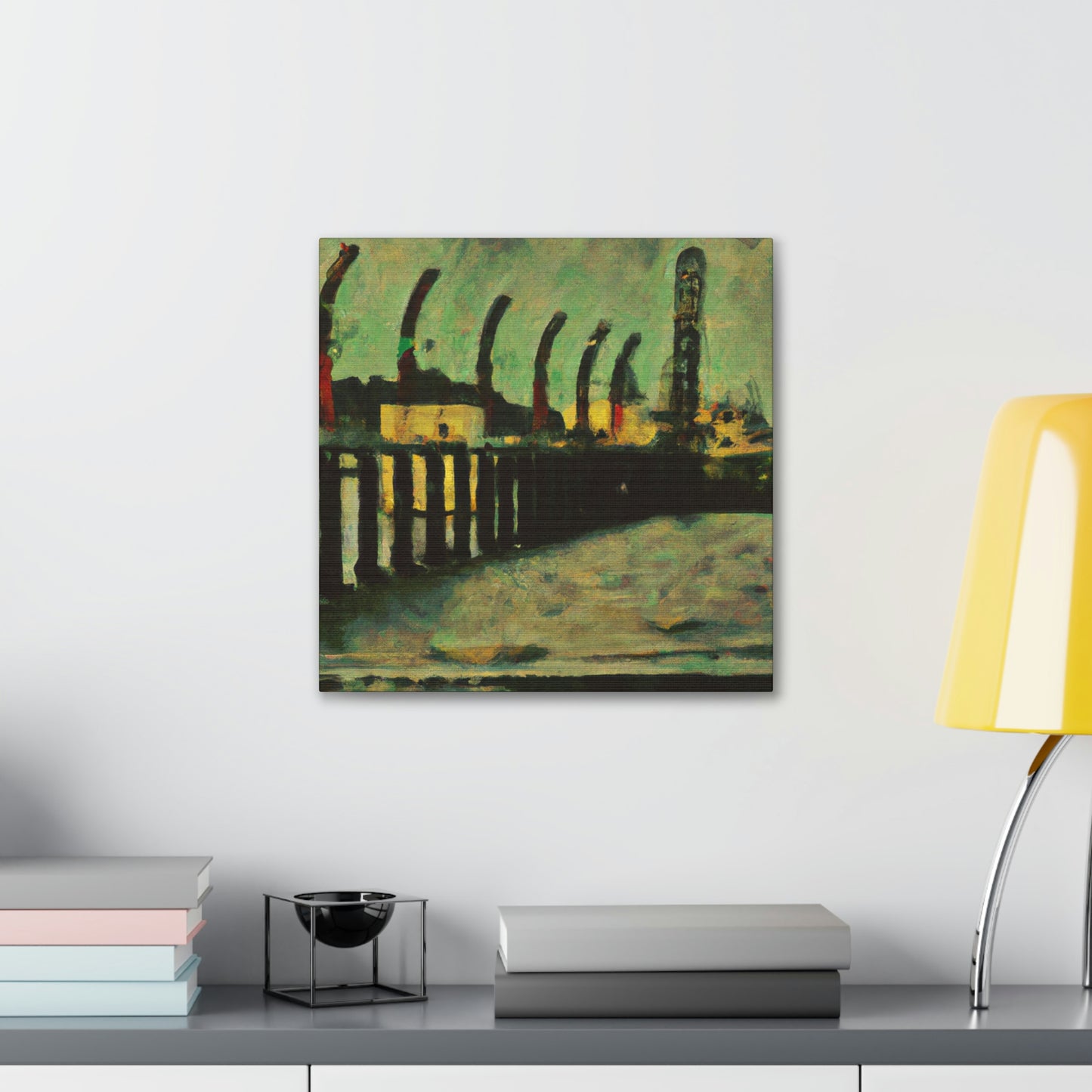 Pier at Nightfall - Canvas