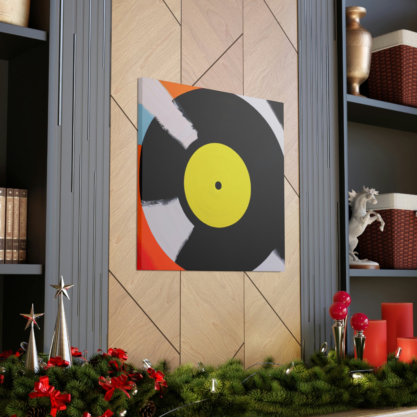 Vinyl Record Elegance - Canvas