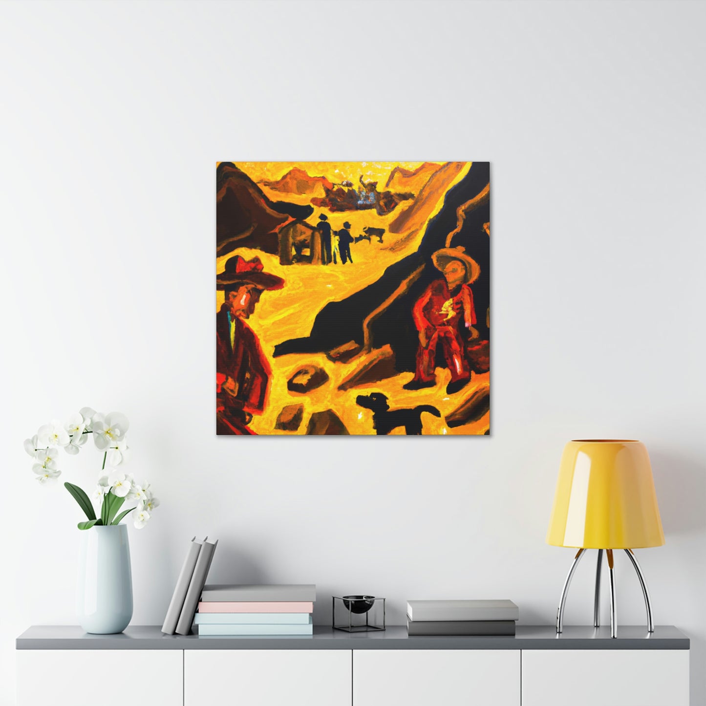 Gold Mine Ablaze - Canvas