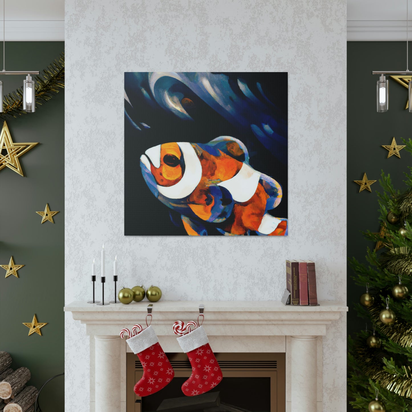 "Clownfish in Abstraction" - Canvas